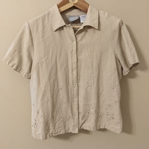 Cream Blair Button Down